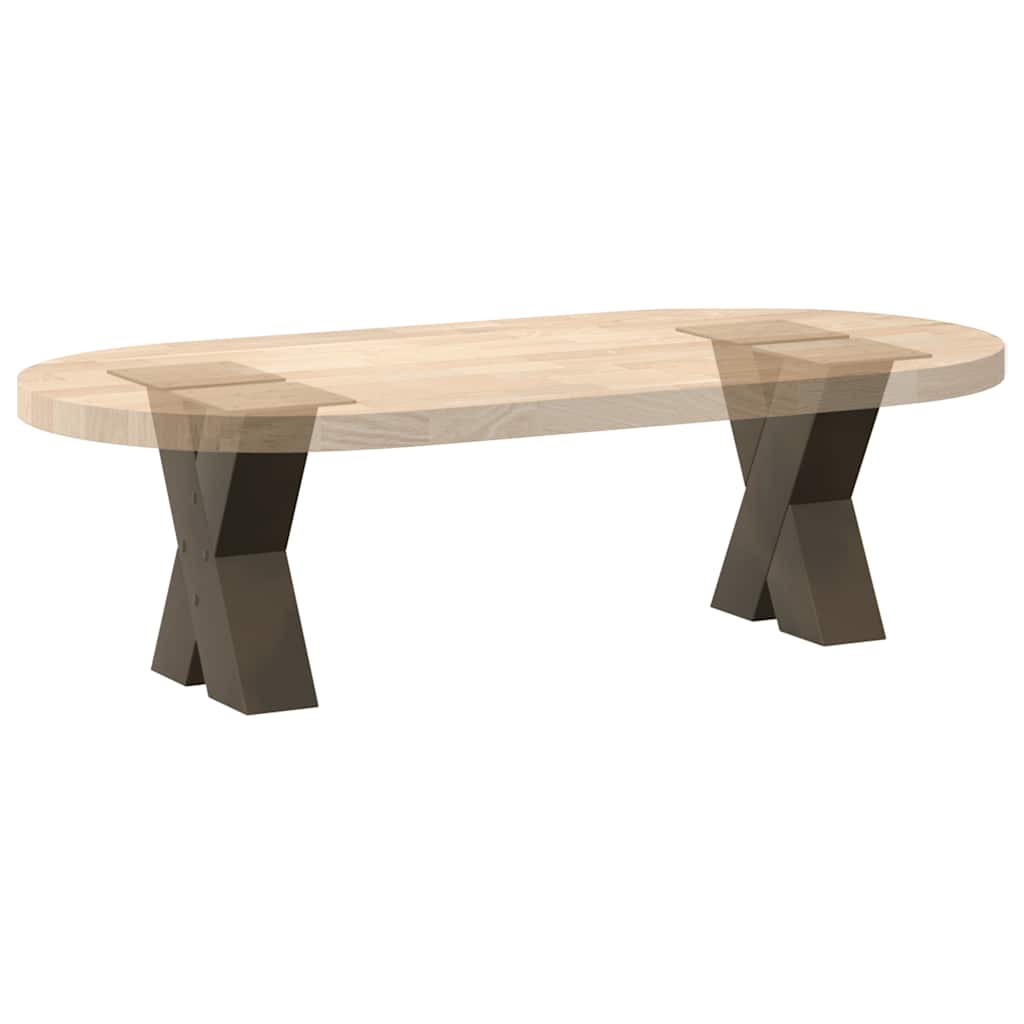Coffee Table Legs X-Shaped 2 pcs Natural Steel 40x(30-31) cm Steel