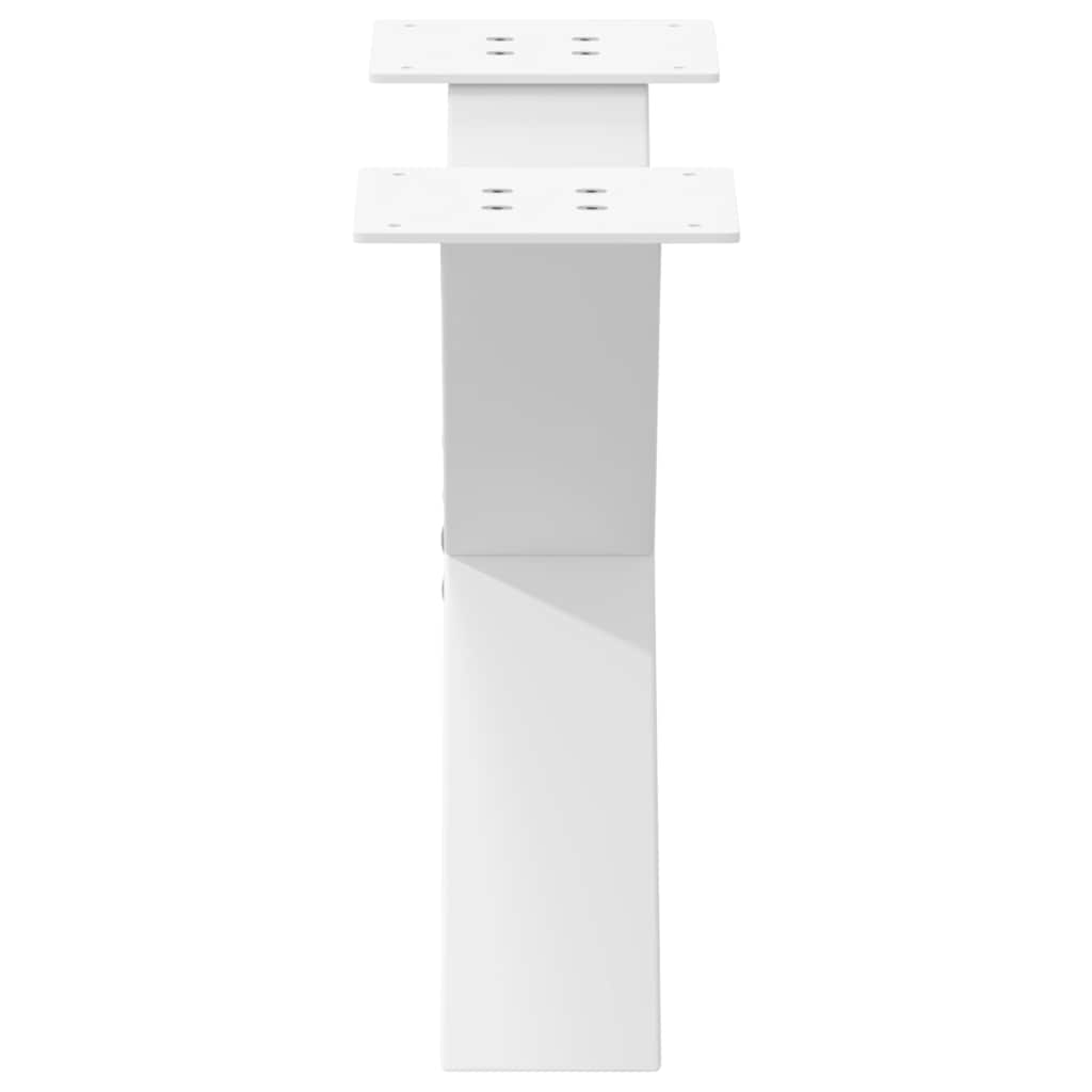 Coffee Table Legs X-Shaped 2 pcs White 50x(30-31) cm Steel