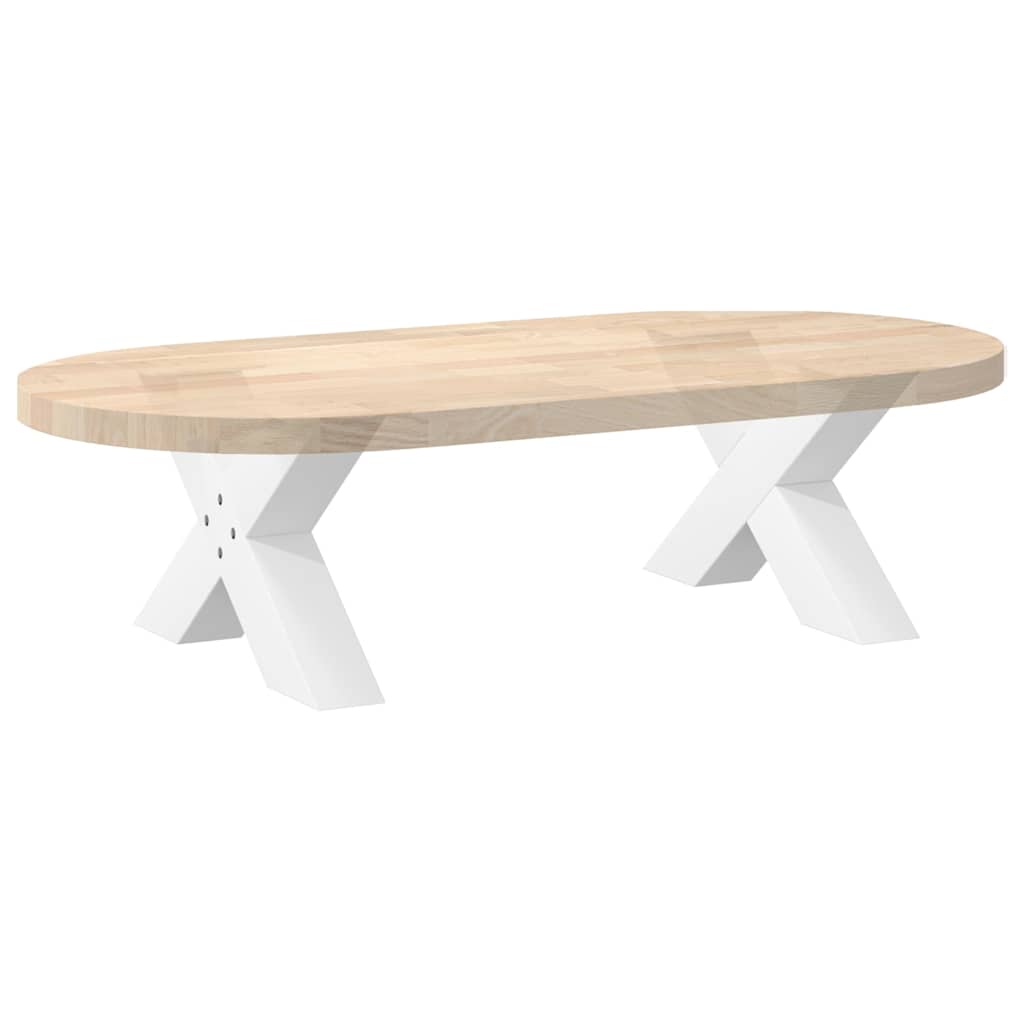Coffee Table Legs X-Shaped 2 pcs White 50x(30-31) cm Steel