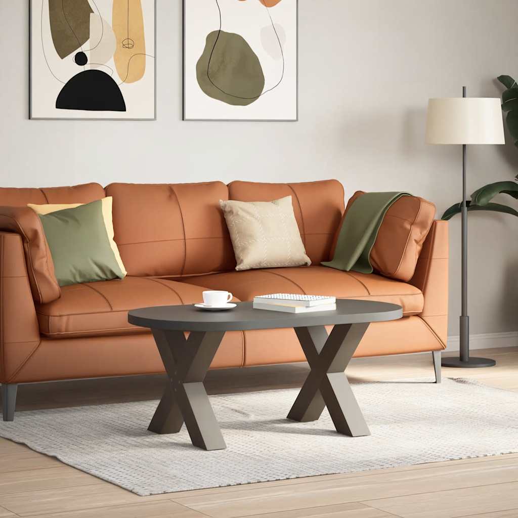 Coffee Table Legs X-Shaped 2 pcs Natural Steel 50x(42-43) cm Steel