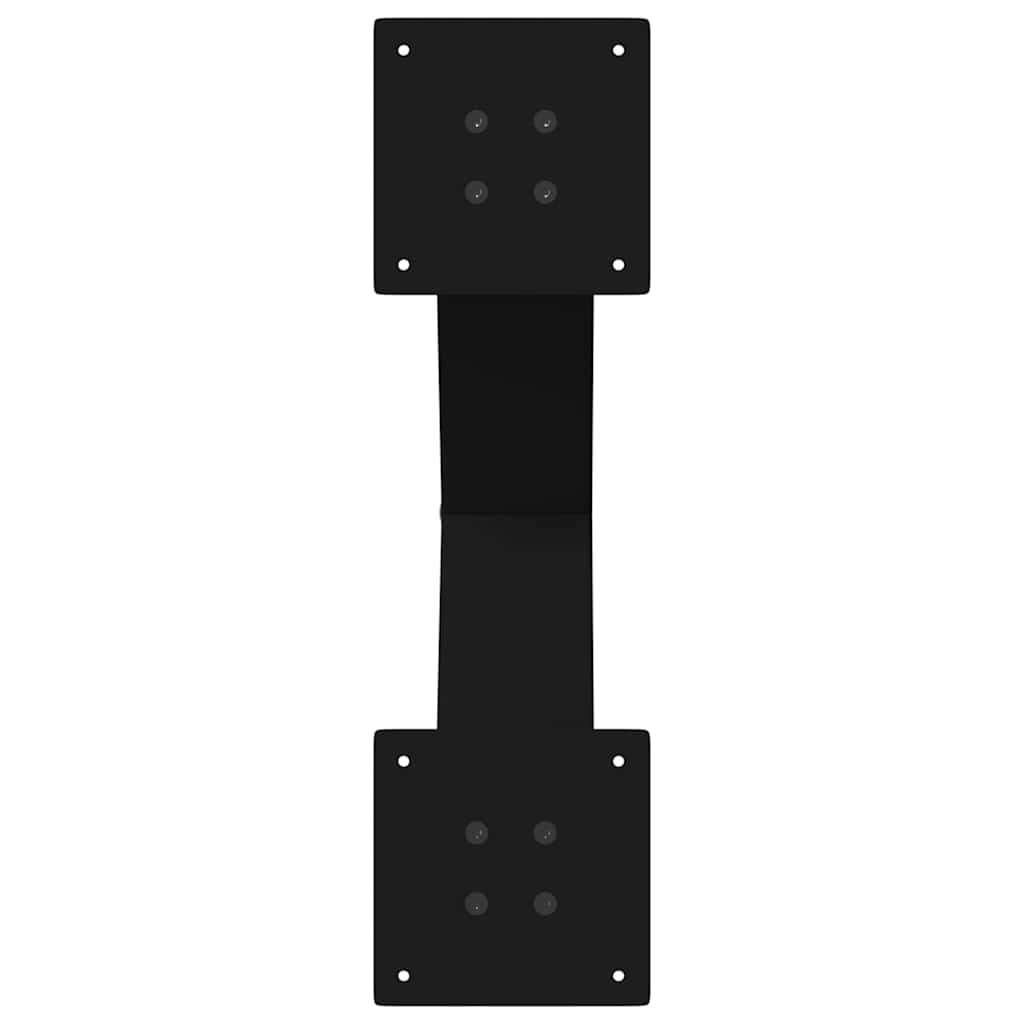Dining Table Legs X-Shaped 2 pcs Black 50x(72-73) cm Steel