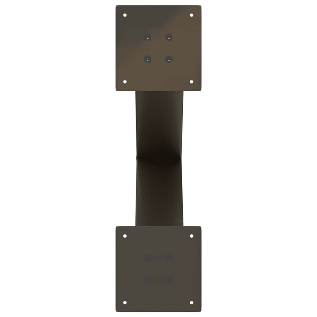 Dining Table Legs X-Shaped 2 pcs Natural Steel 50x(72-73) cm Steel