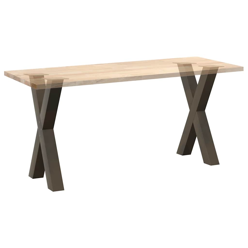 Dining Table Legs X-Shaped 2 pcs Natural Steel 50x(72-73) cm Steel