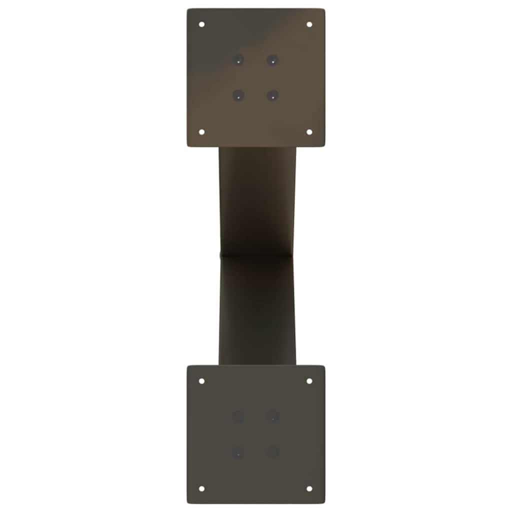 Dining Table Legs X-Shaped 2 pcs Natural Steel 60x(72-73) cm Steel