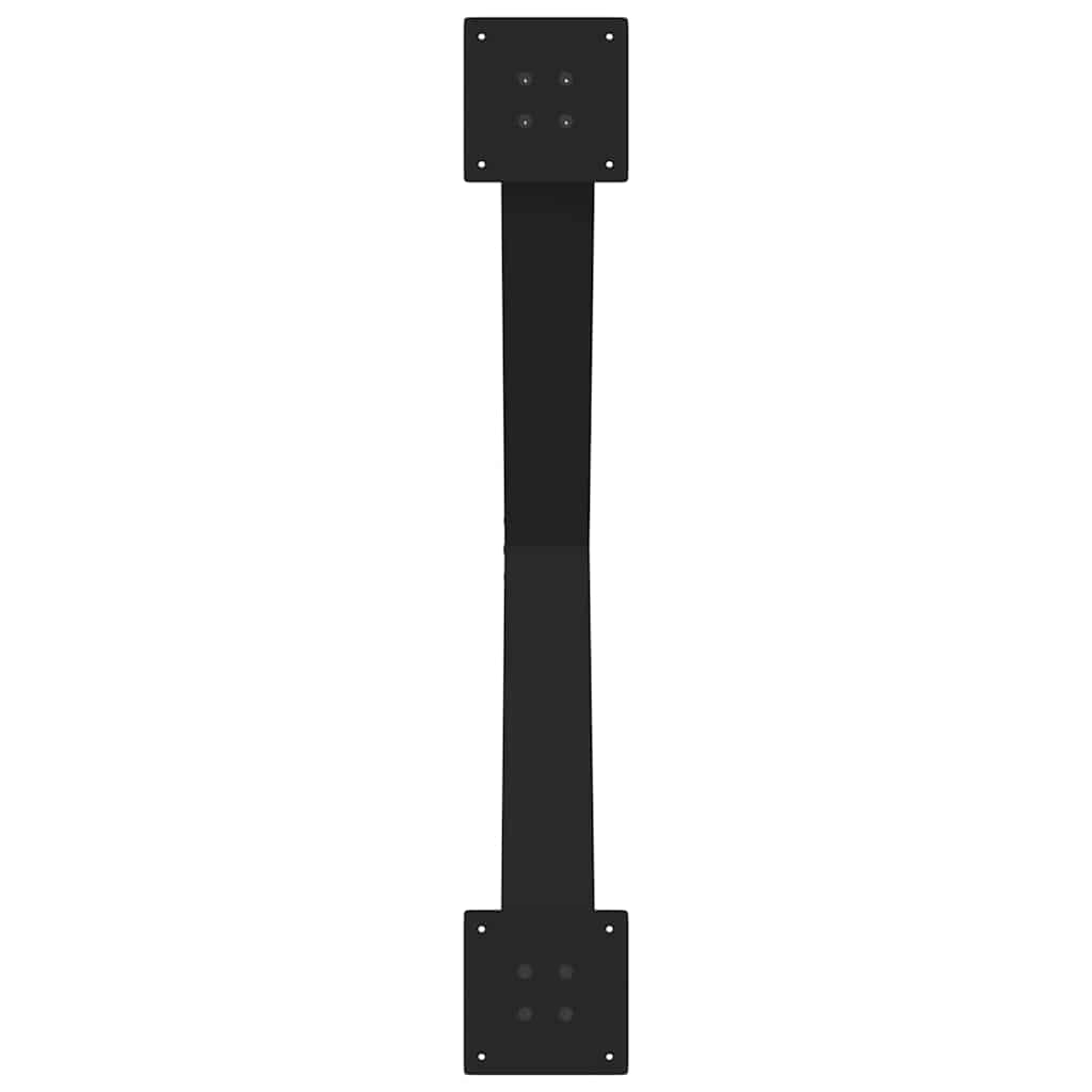 Dining Table Legs X-Shaped 2 pcs Black 90x(72-73) cm Steel
