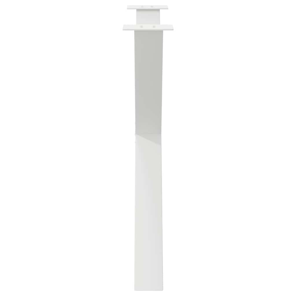 Dining Table Legs X-Shaped 2 pcs White 90x(72-73) cm Steel