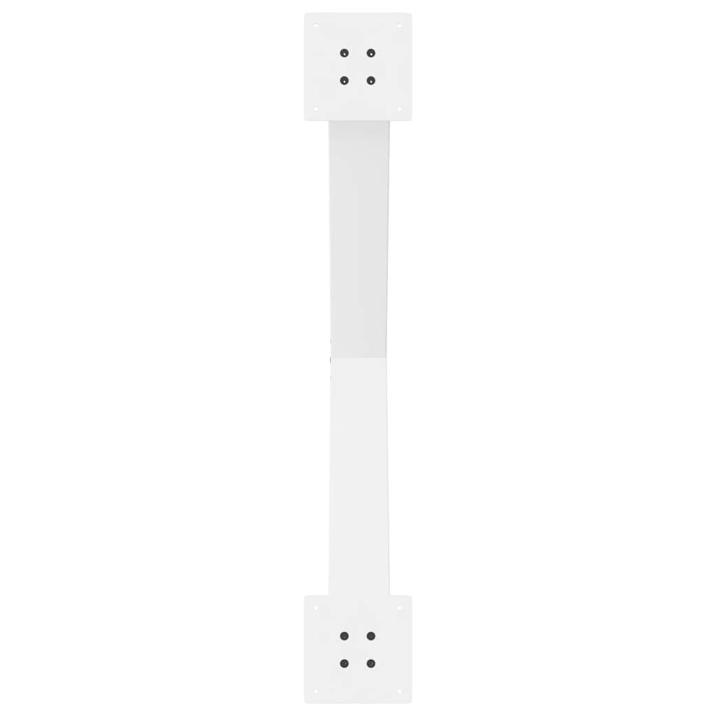 Dining Table Legs X-Shaped 2 pcs White 90x(72-73) cm Steel