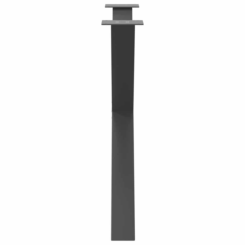 Dining Table Legs X-Shaped 2 pcs Anthracite 90x(72-73) cm Steel