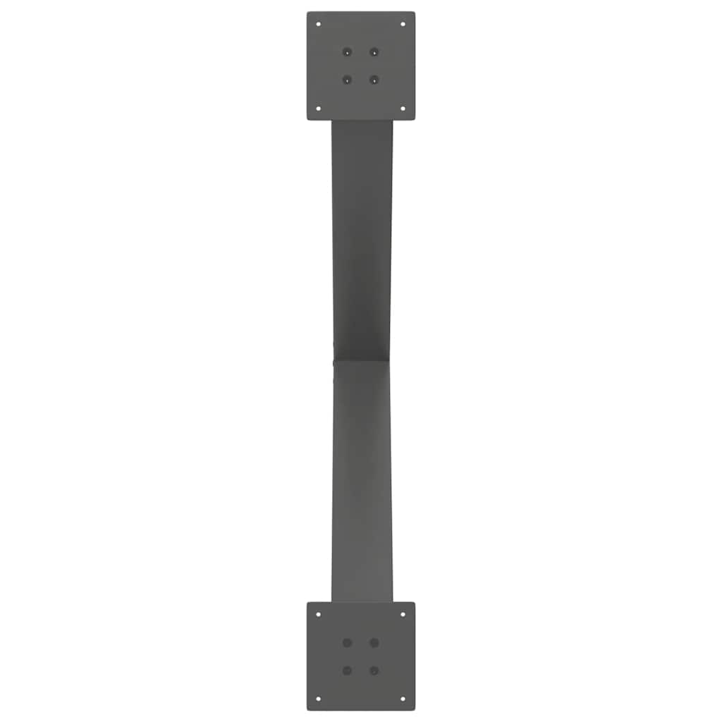 Dining Table Legs X-Shaped 2 pcs Anthracite 90x(72-73) cm Steel