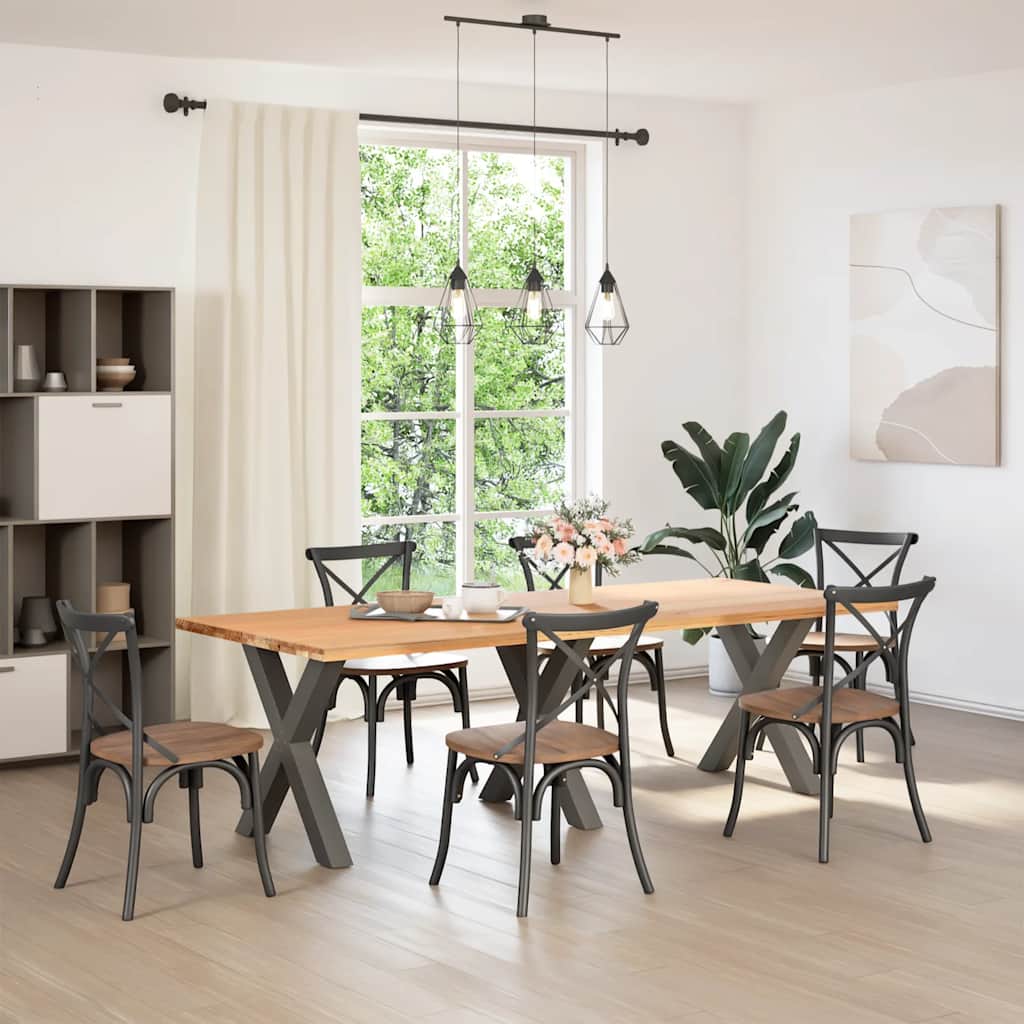 Dining Table Legs X-Shaped 3 pcs Anthracite 70x(72-73) cm Steel