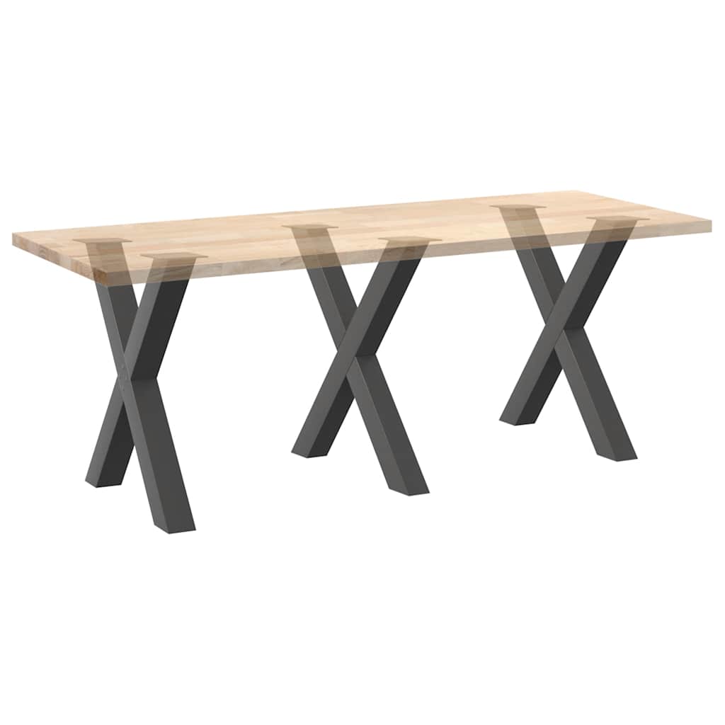 Dining Table Legs X-Shaped 3 pcs Anthracite 70x(72-73) cm Steel