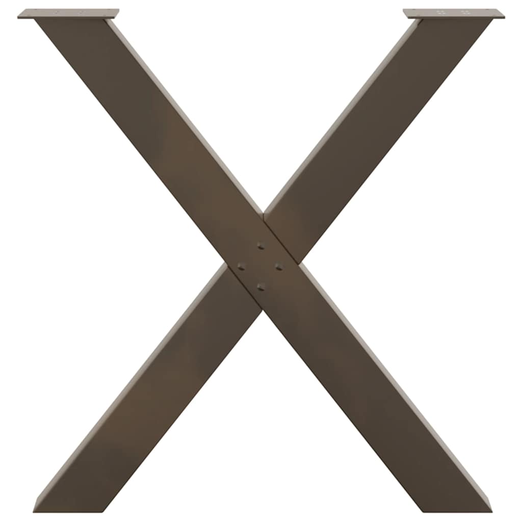 Dining Table Legs X-Shaped 3 pcs Natural Steel 70x(72-73) cm Steel