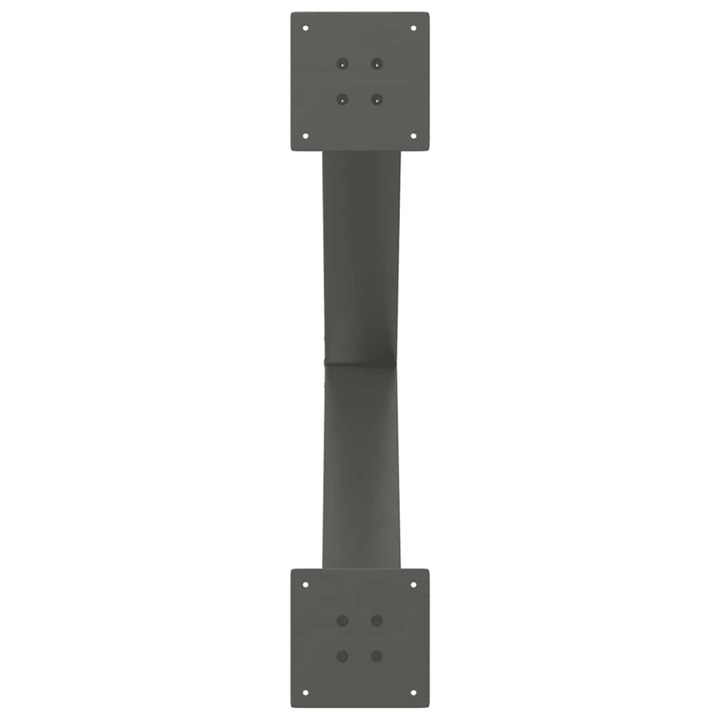 Dining Table Legs X-Shaped 3 pcs Anthracite 80x(72-73) cm Steel
