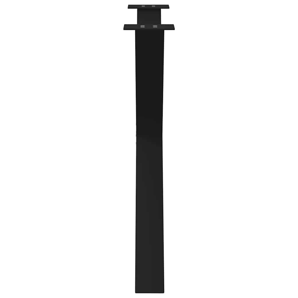 Dining Table Legs X-Shaped 3 pcs Black 90x(72-73) cm Steel