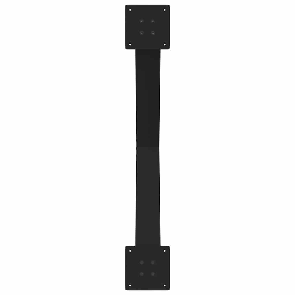 Dining Table Legs X-Shaped 3 pcs Black 90x(72-73) cm Steel