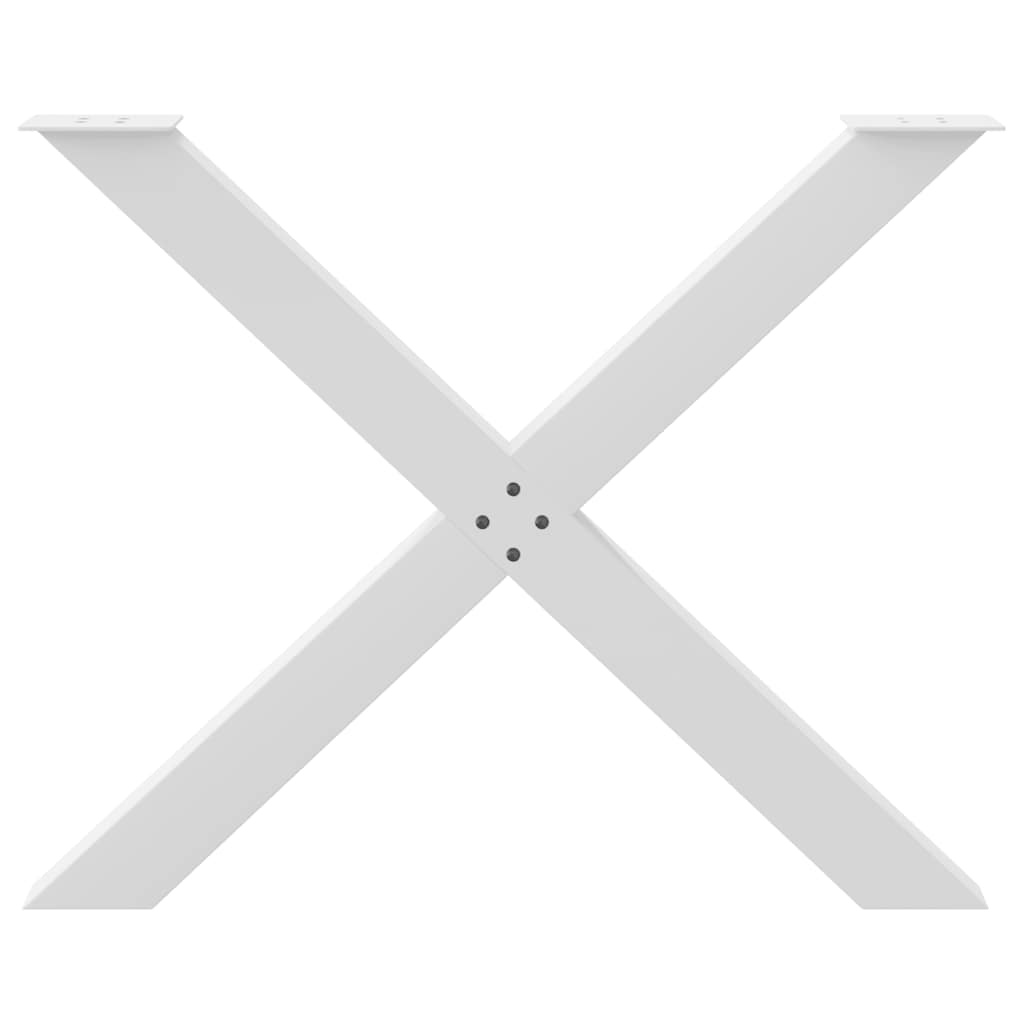 Dining Table Legs X-Shaped 3 pcs White 90x(72-73) cm Steel