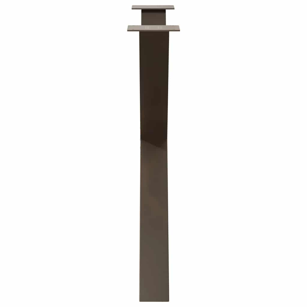 Dining Table Legs X-Shaped 3 pcs Natural Steel 90x(72-73) cm Steel