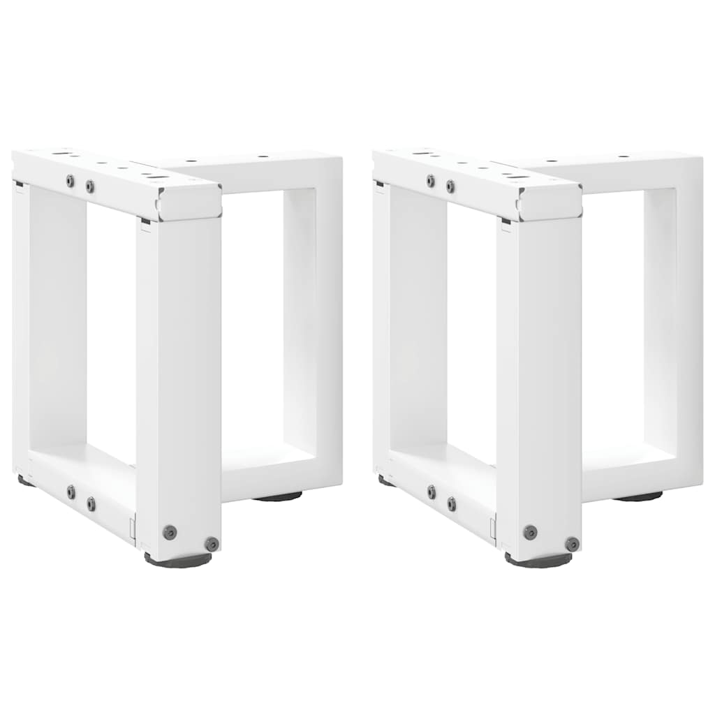 Coffee Table Legs T-Shaped 2 pcs White 30x25x(30-31) cm Steel