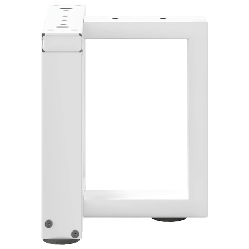 Coffee Table Legs T-Shaped 2 pcs White 30x25x(30-31) cm Steel