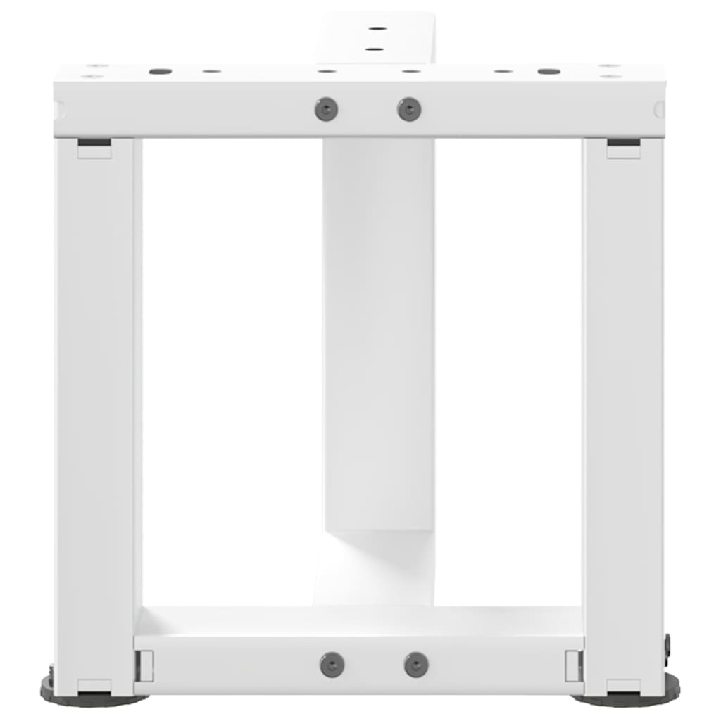 Coffee Table Legs T-Shaped 2 pcs White 30x25x(30-31) cm Steel