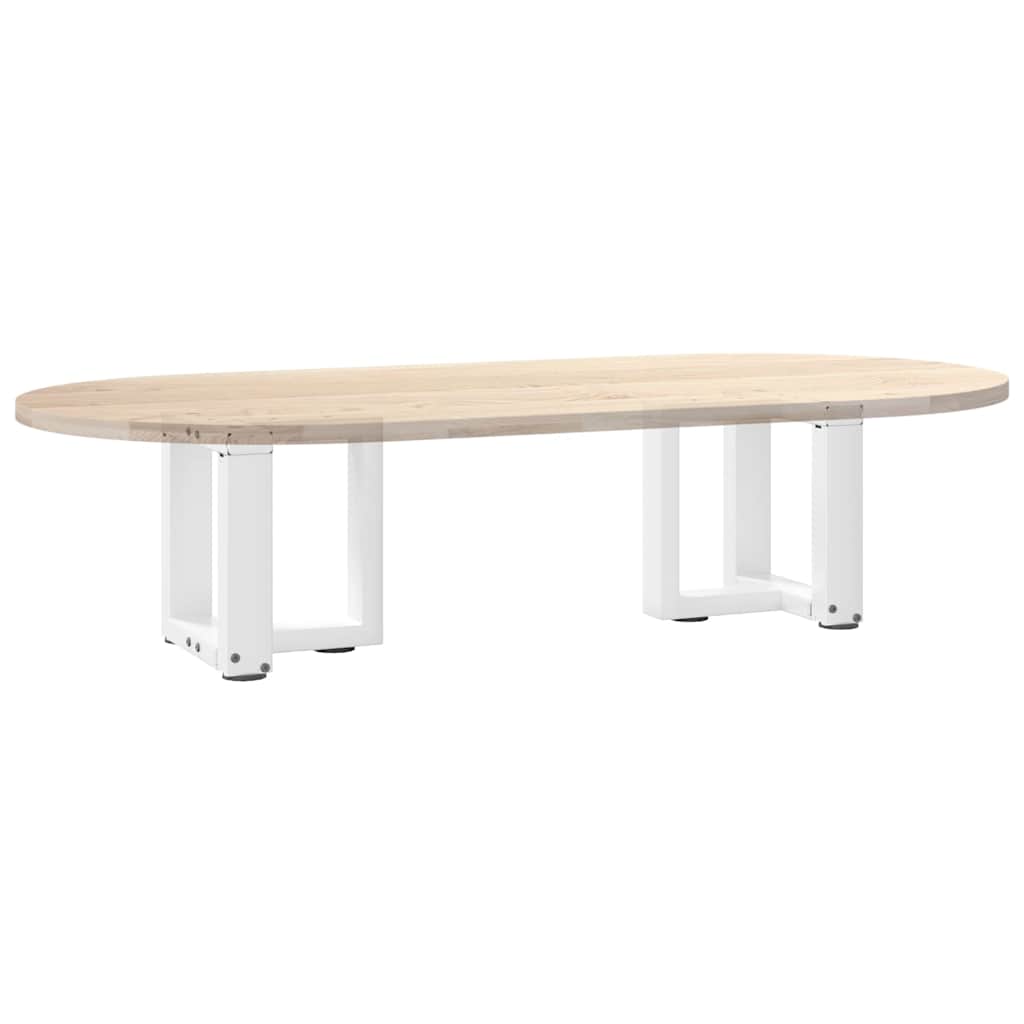 Coffee Table Legs T-Shaped 2 pcs White 30x25x(30-31) cm Steel