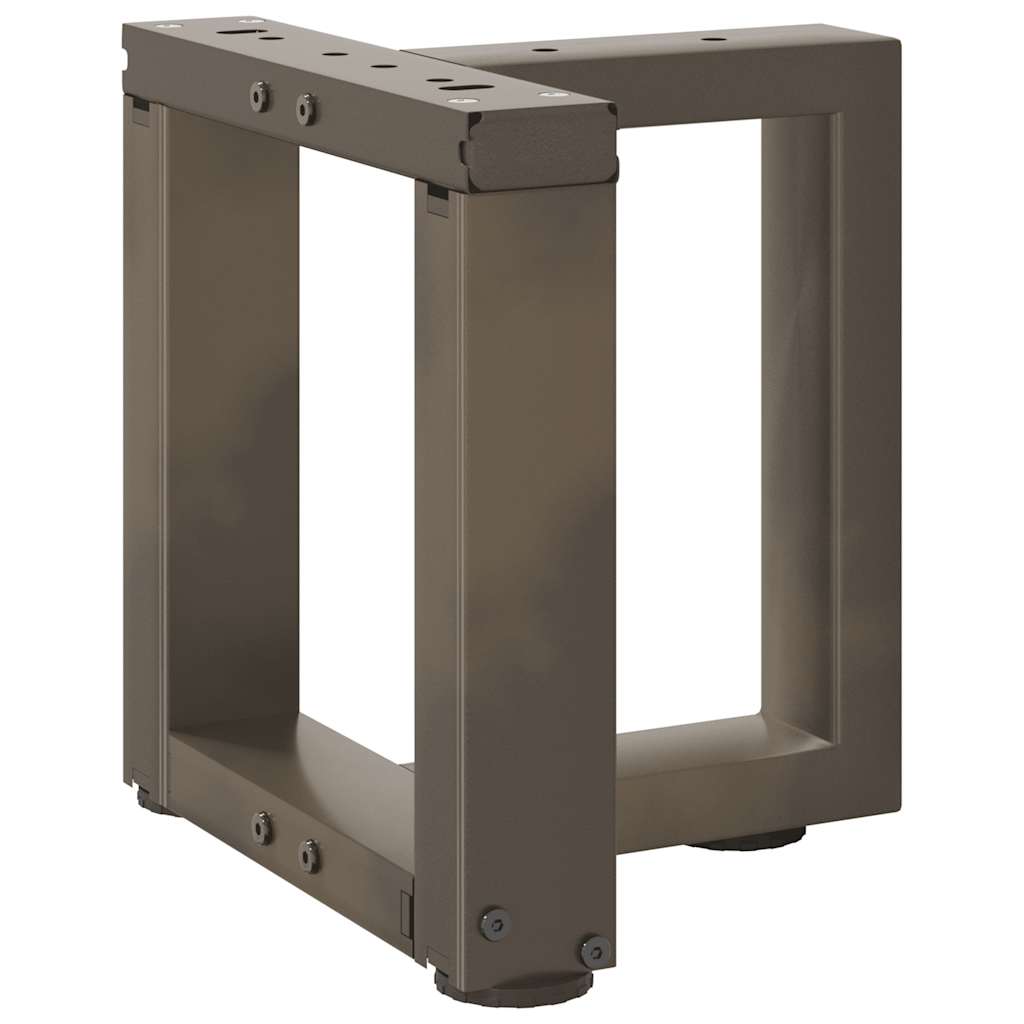 Coffee Table Legs T-Shaped 2 pcs Black 30x25x(30-31) cm Steel