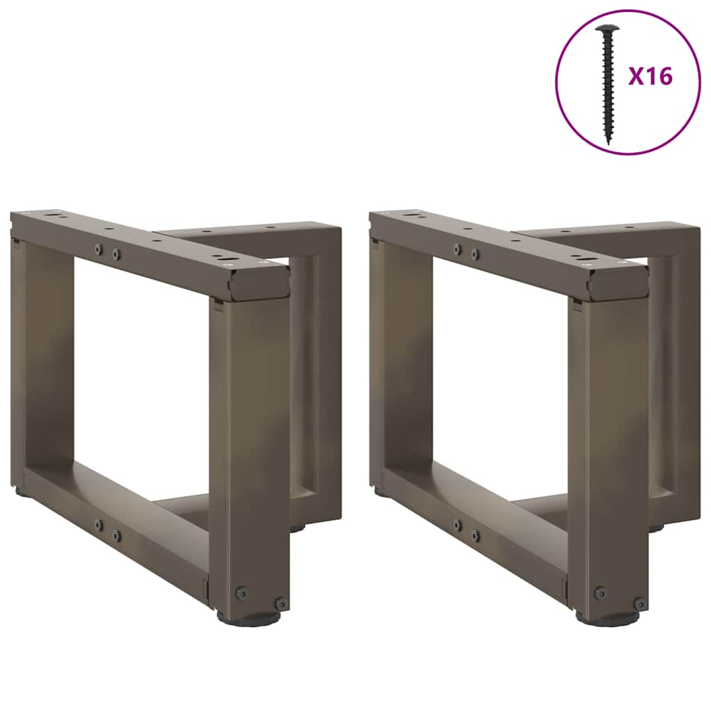 Coffee Table Legs T-Shaped 2 pcs Black 40x25x(30-31) cm Steel