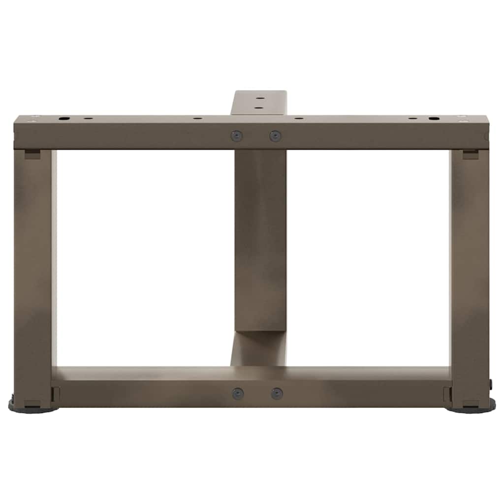 Coffee Table Legs T-Shaped 2 pcs Black 50x25x(30-31) cm Steel