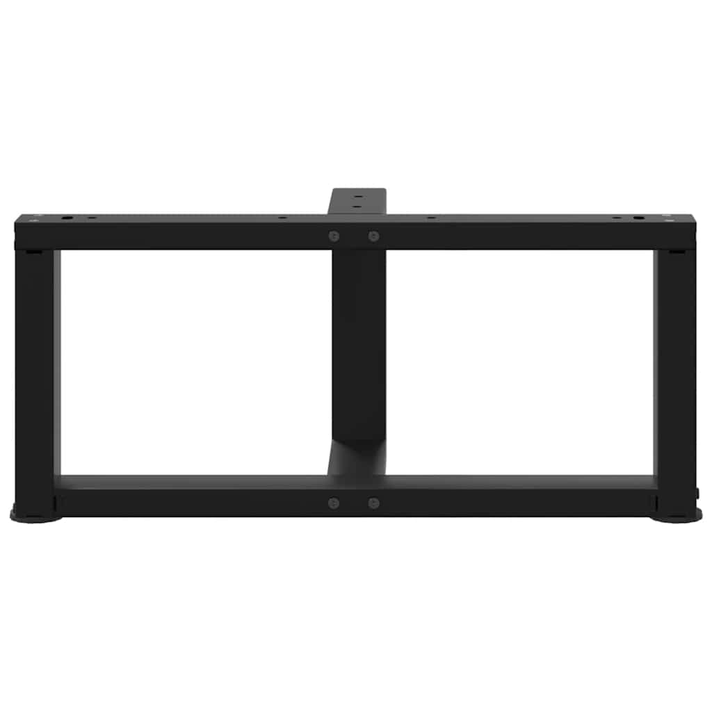 Coffee Table Legs T-Shaped 2 pcs Black 60x25x(30-31) cm Steel