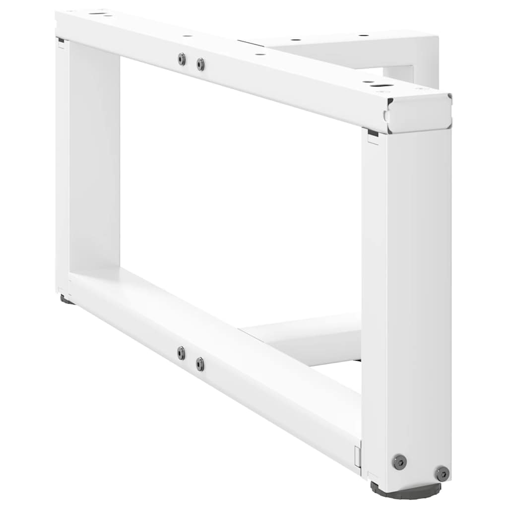 Coffee Table Legs T-Shaped 2 pcs White 60x25x(30-31) cm Steel