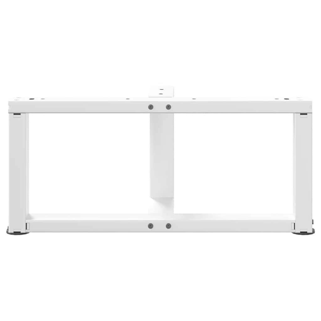Coffee Table Legs T-Shaped 2 pcs White 60x25x(30-31) cm Steel