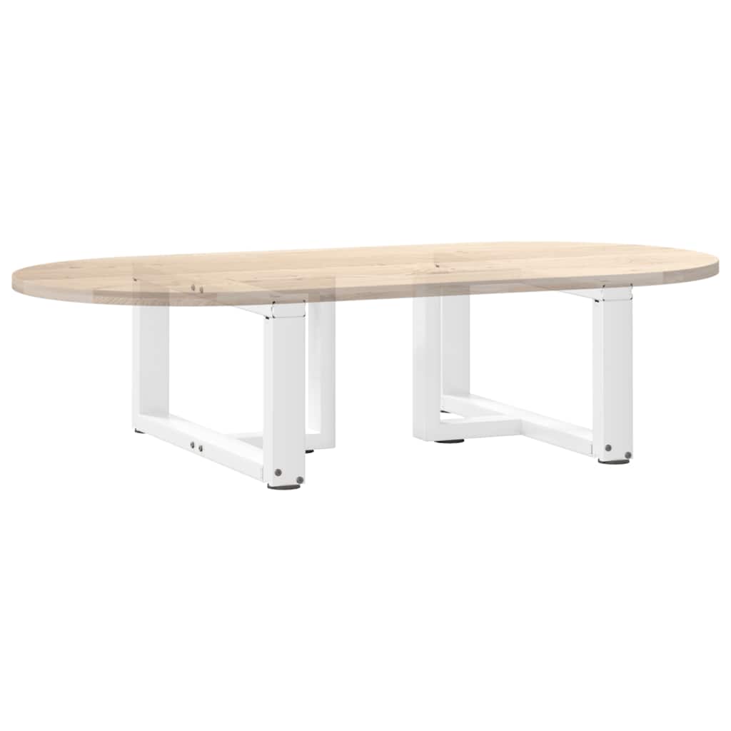 Coffee Table Legs T-Shaped 2 pcs White 60x25x(30-31) cm Steel