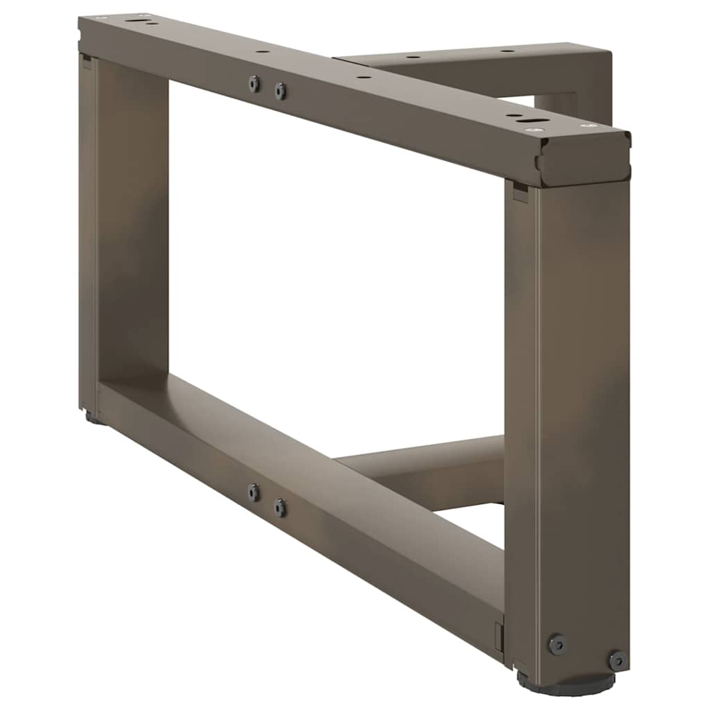 Coffee Table Legs T-Shaped 2 pcs Black 60x25x(30-31) cm Steel