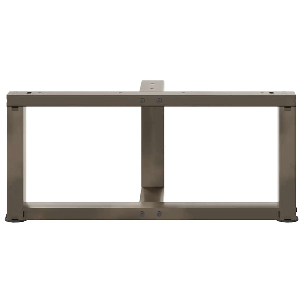 Coffee Table Legs T-Shaped 2 pcs Black 60x25x(30-31) cm Steel