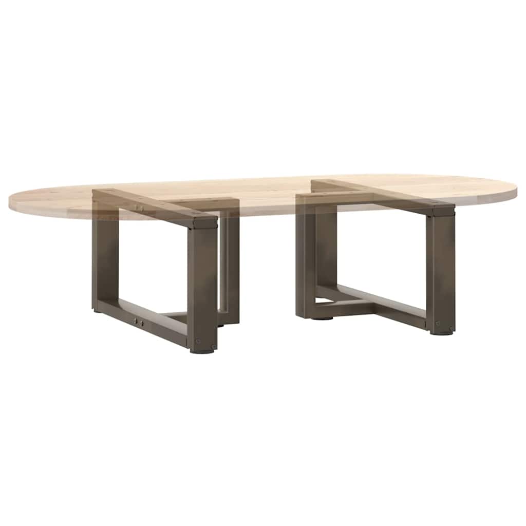 Coffee Table Legs T-Shaped 2 pcs Black 60x25x(30-31) cm Steel