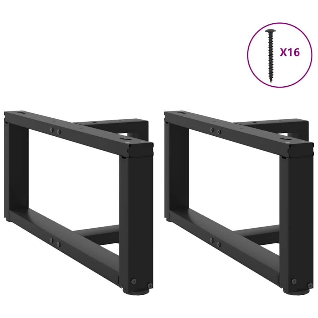 Coffee Table Legs T-Shaped 2 pcs Black 70x25x(30-31) cm Steel