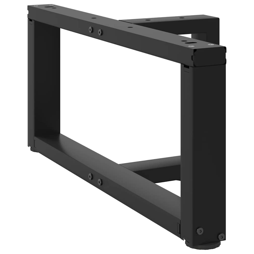 Coffee Table Legs T-Shaped 2 pcs Black 70x25x(30-31) cm Steel