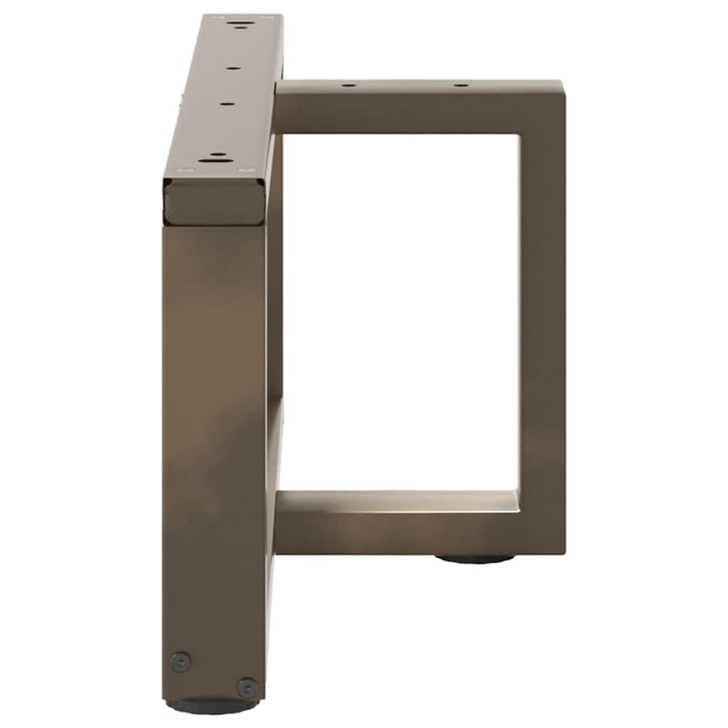 Coffee Table Legs T-Shaped 2 pcs Black 70x25x(30-31) cm Steel