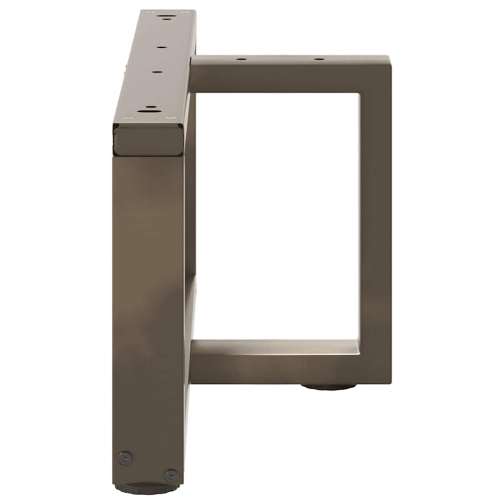 Coffee Table Legs T-Shaped 2 pcs Black 70x25x(30-31) cm Steel