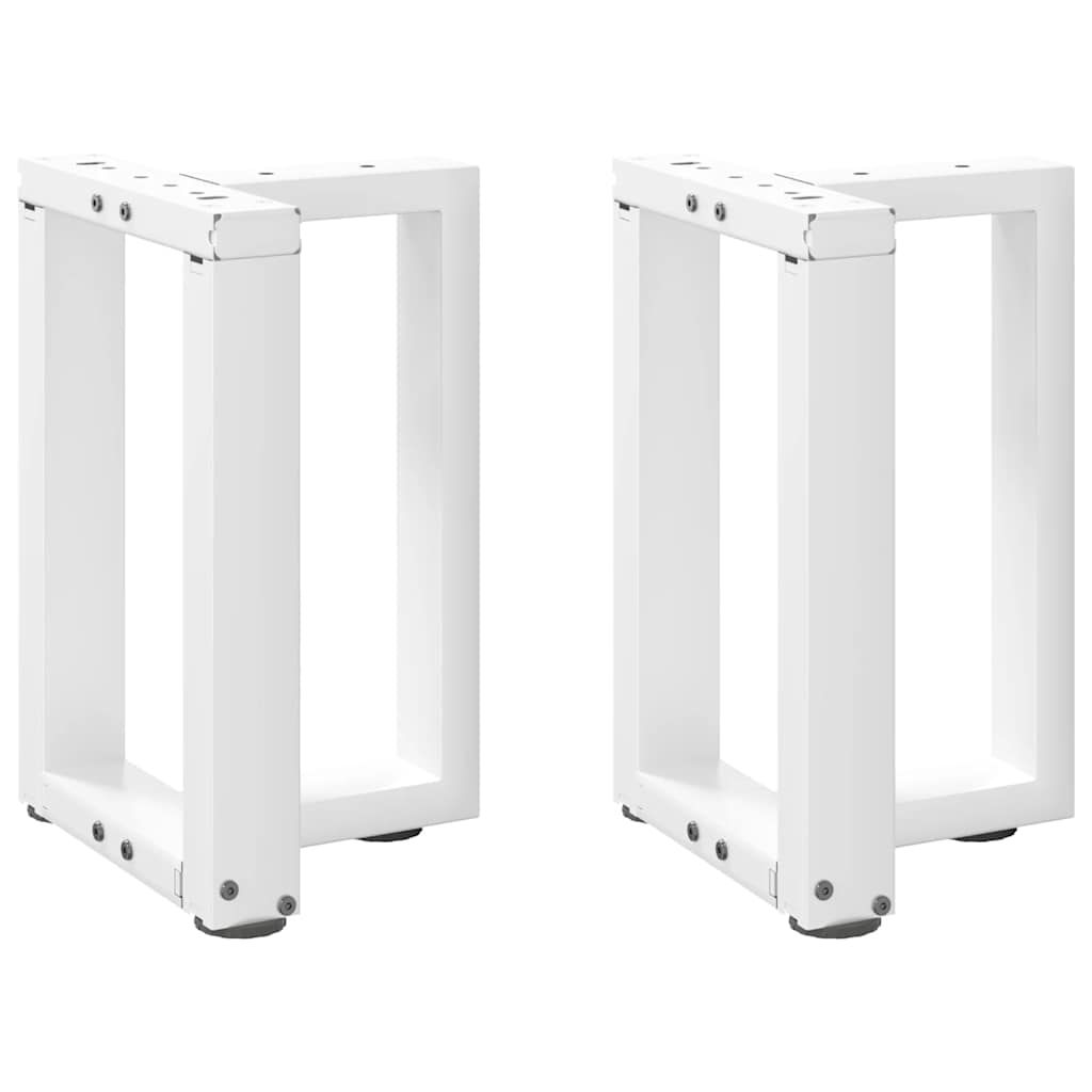 Coffee Table Legs T-Shaped 2 pcs White 28x25x(42-43) cm Steel