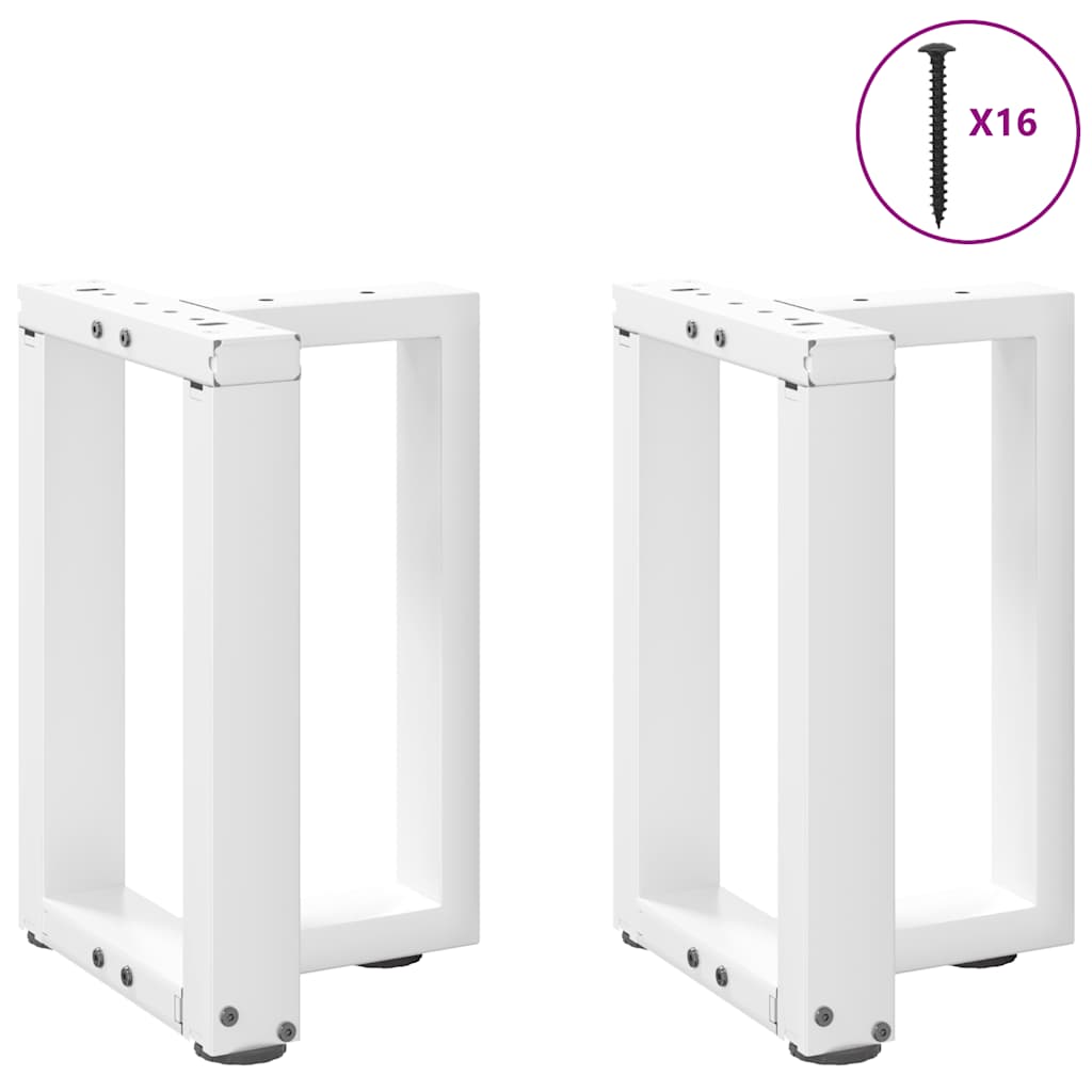 Coffee Table Legs T-Shaped 2 pcs White 28x25x(42-43) cm Steel