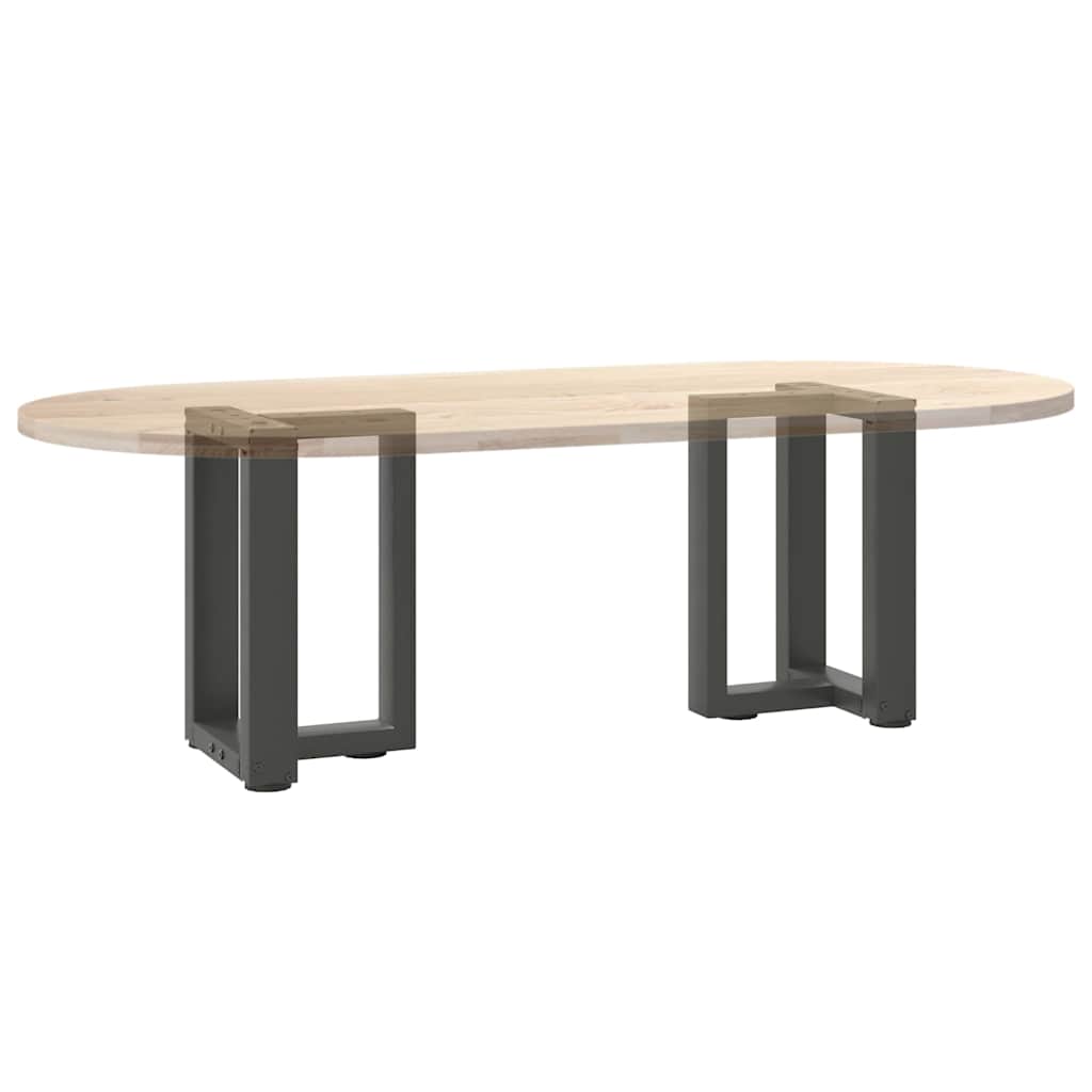 Coffee Table Legs T-Shaped 2 pcs Anthracite 28x25x(42-43) cm Steel