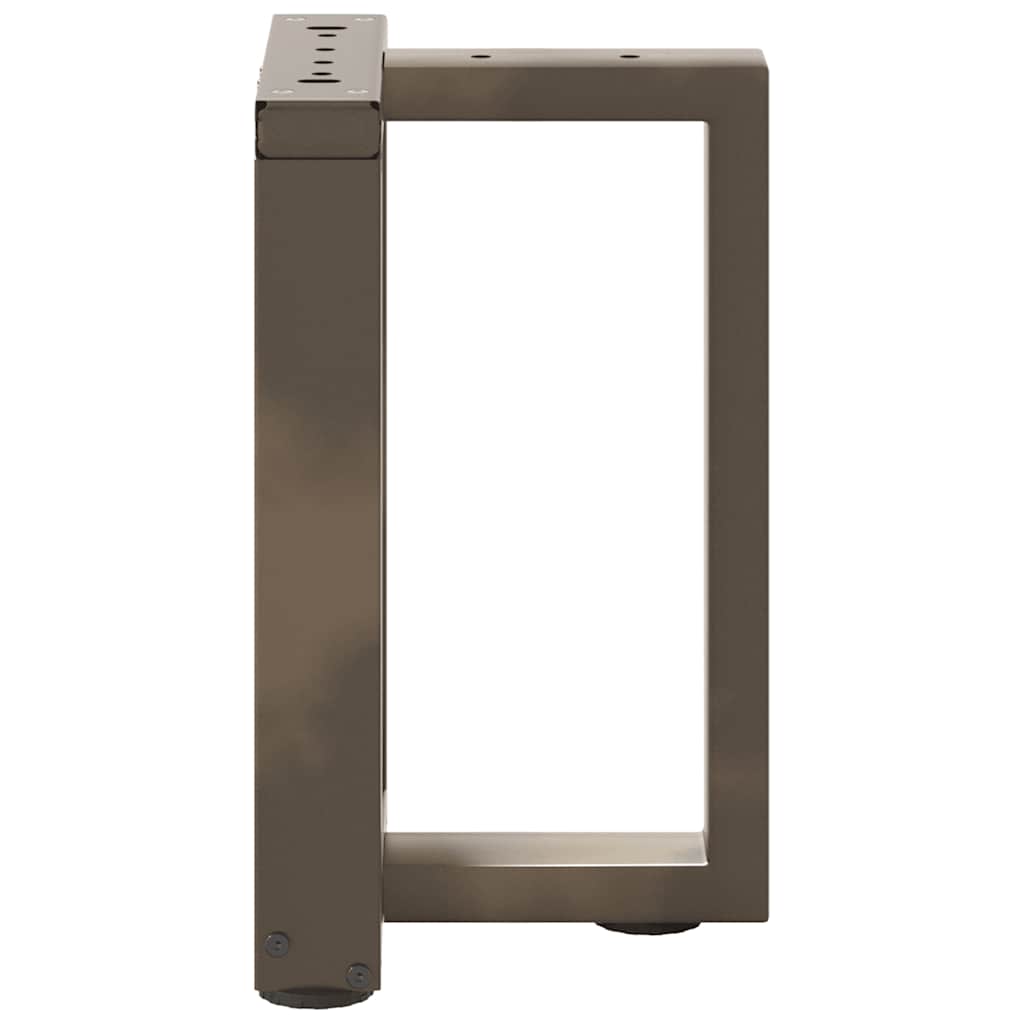 Coffee Table Legs T-Shaped 2 pcs Black 28x25x(42-43) cm Steel