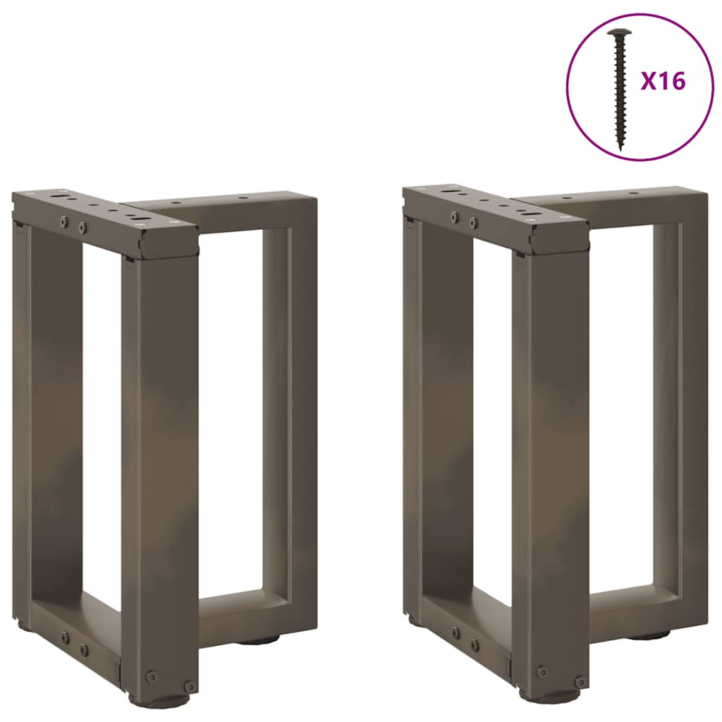 Coffee Table Legs T-Shaped 2 pcs Black 38x25x(42-43) cm Steel