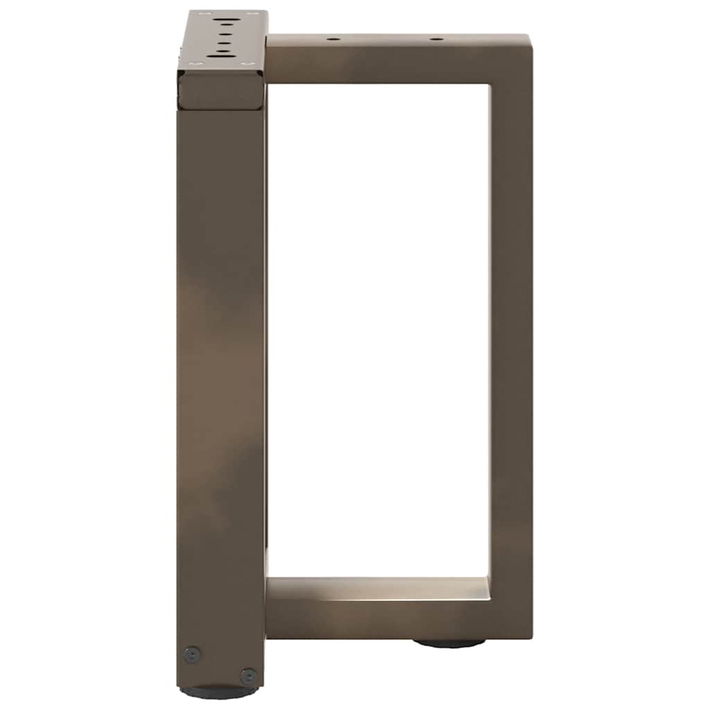 Coffee Table Legs T-Shaped 2 pcs Black 38x25x(42-43) cm Steel