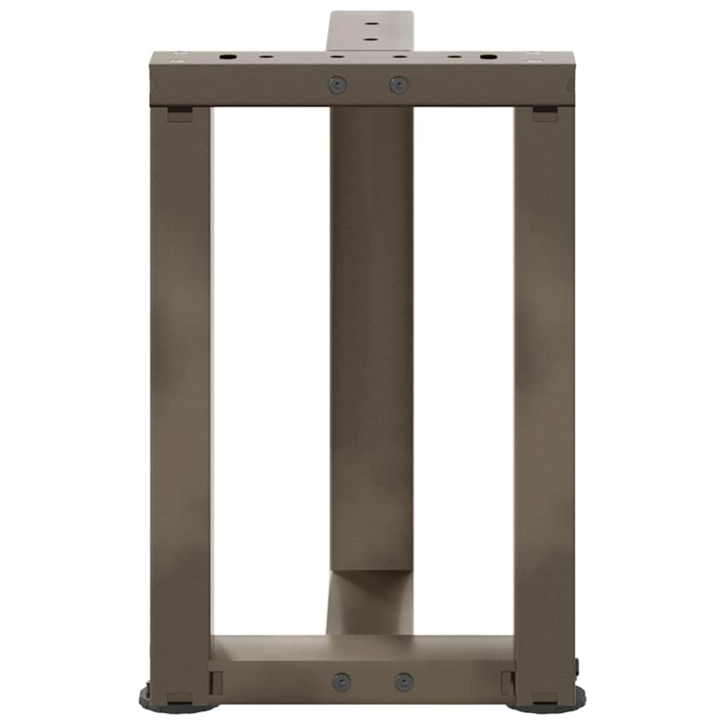 Coffee Table Legs T-Shaped 2 pcs Black 38x25x(42-43) cm Steel