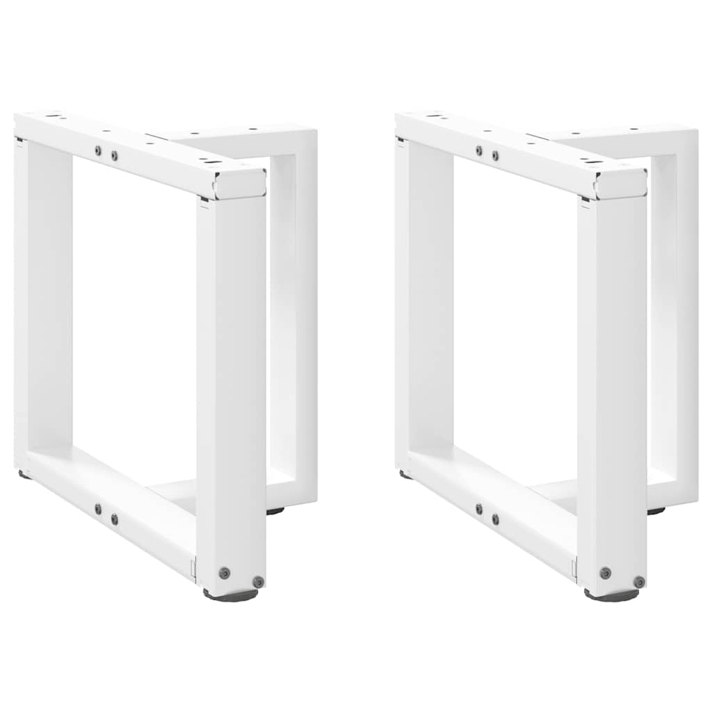 Coffee Table Legs T-Shaped 2 pcs White 50x25x(42-43) cm Steel