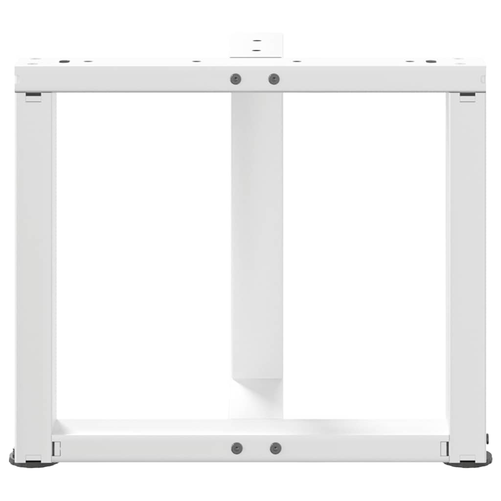 Coffee Table Legs T-Shaped 2 pcs White 50x25x(42-43) cm Steel