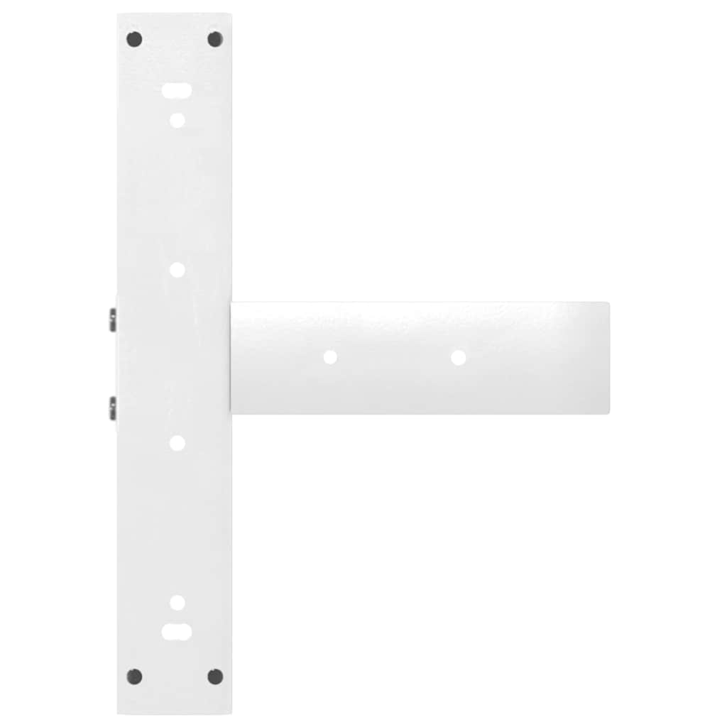 Coffee Table Legs T-Shaped 2 pcs White 50x25x(42-43) cm Steel