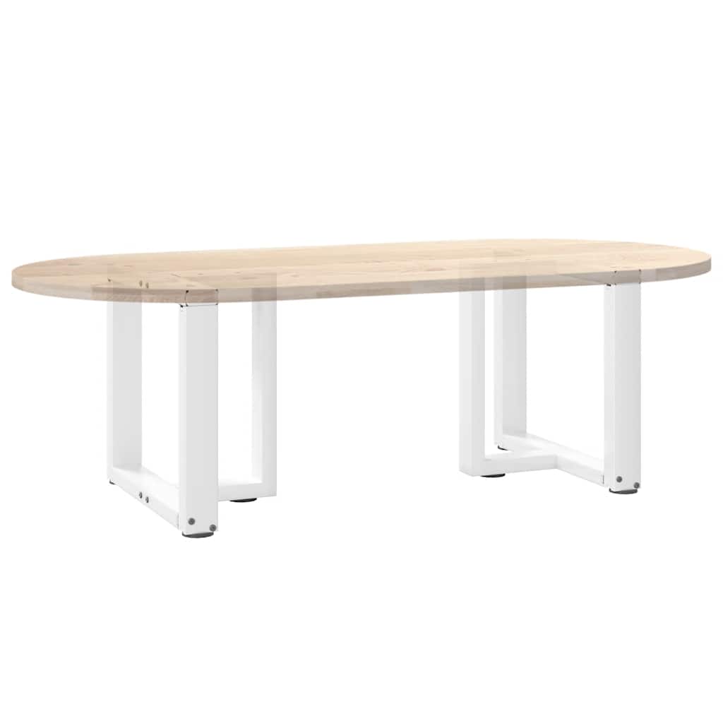 Coffee Table Legs T-Shaped 2 pcs White 50x25x(42-43) cm Steel